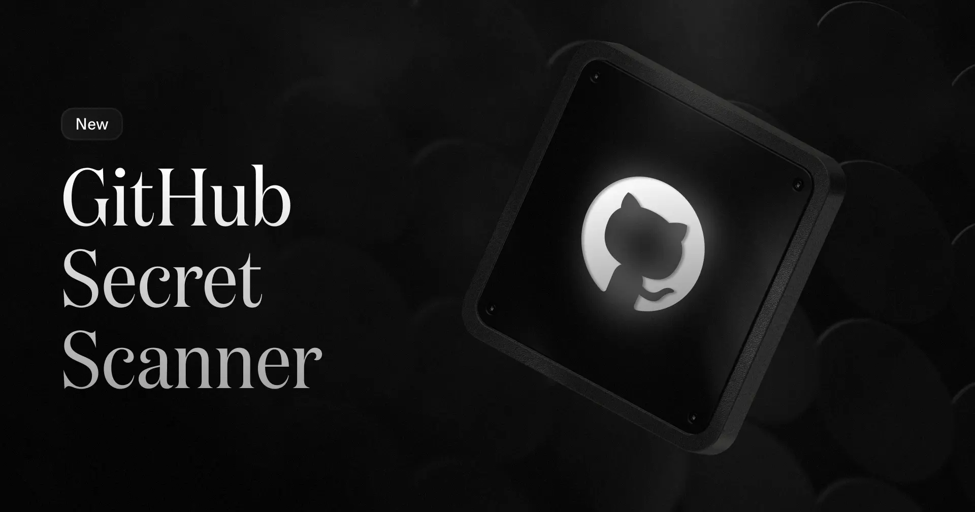 GitHub Secret Scanner logo on a dark background.