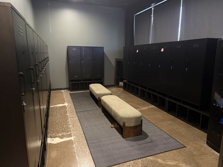 Locker room after